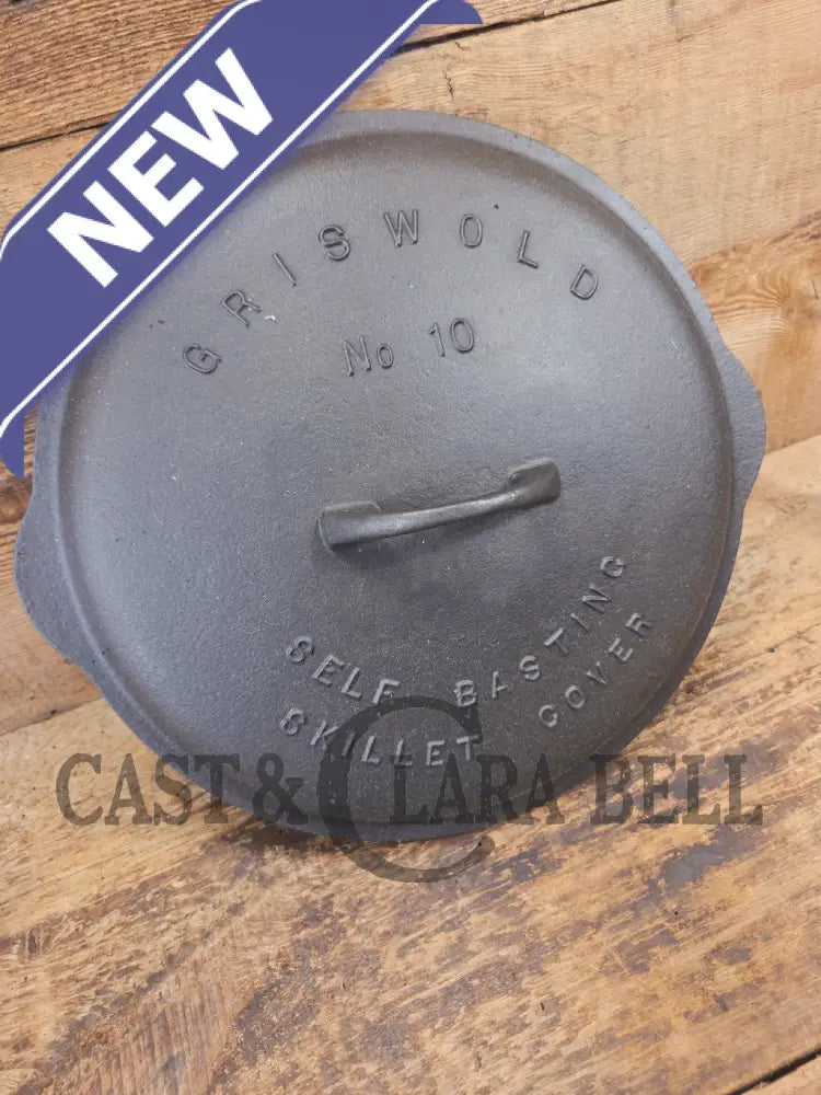 Need a lid? Hard to find 1920’s Griswold No. 10 Skillet Lid with Large Block Logo 470 - Skillet