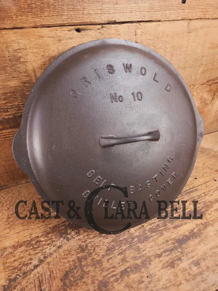 Need a lid? Hard to find 1920βs Griswold No. 10 Skillet Lid with Large Block Logo 470 Skillet