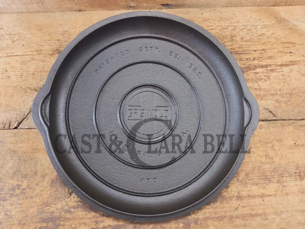 Need a lid? Hard to find 1920βs Griswold No. 10 Skillet Lid with Large Block Logo 470 - Skillet