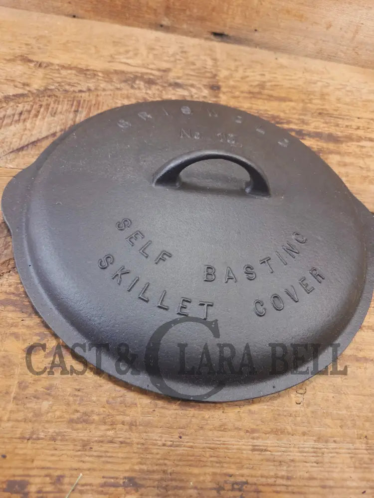 Need a lid? Hard to find 1920βs Griswold No. 10 Skillet Lid with Large Block Logo 470 - Skillet