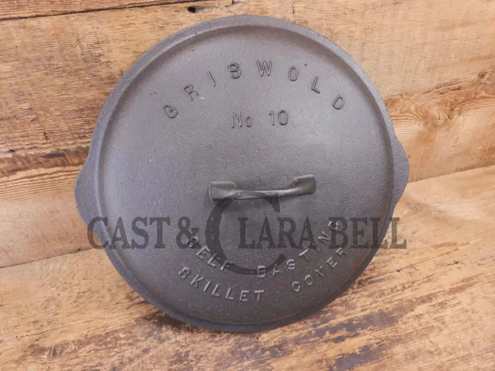 Need a lid? Hard to find 1920βs Griswold No. 10 Skillet Lid with Large Block Logo 470 - Skillet