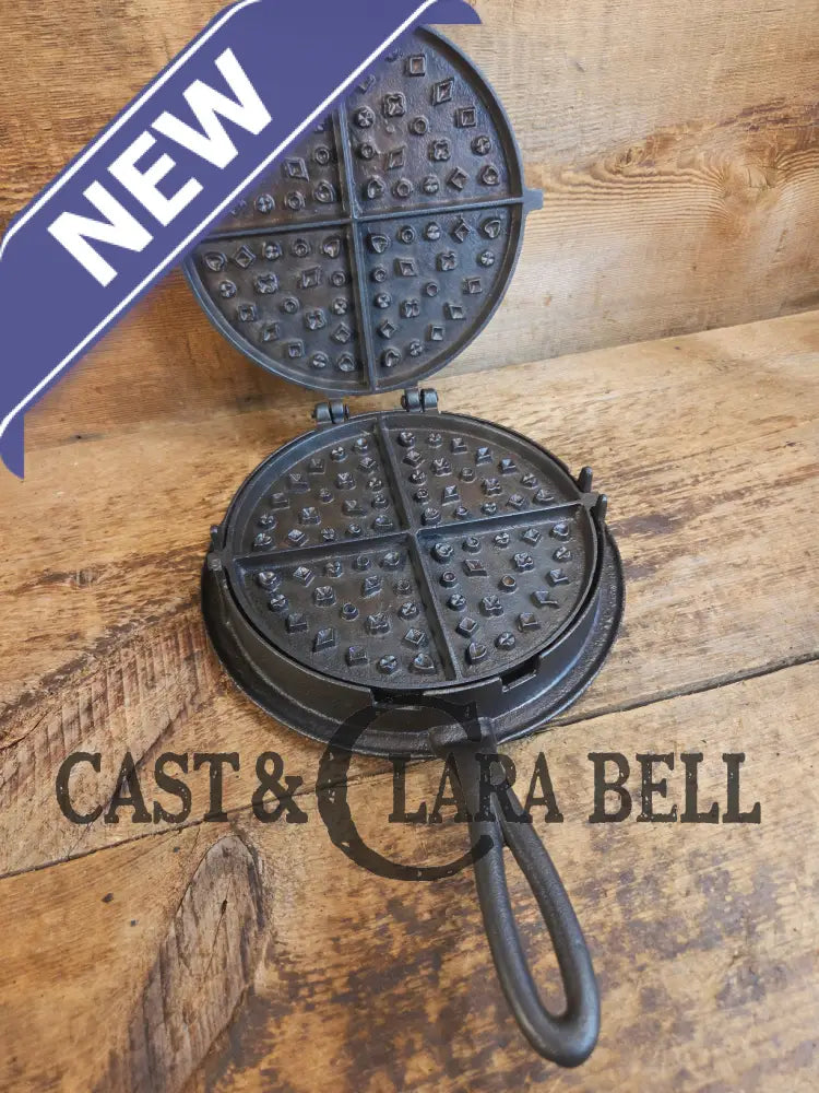 Oh MY! Civil War Era made Wright & Bridgeford antique waffle iron. Ready to make crispy waffles!ook at the waffle