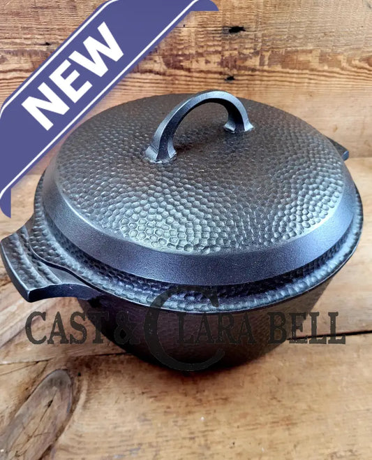 Oh My! Hard To Find 1930’S Hammered Finish Griswold No. 8 Hinged Dutch Oven W/ Small Logo 2058.