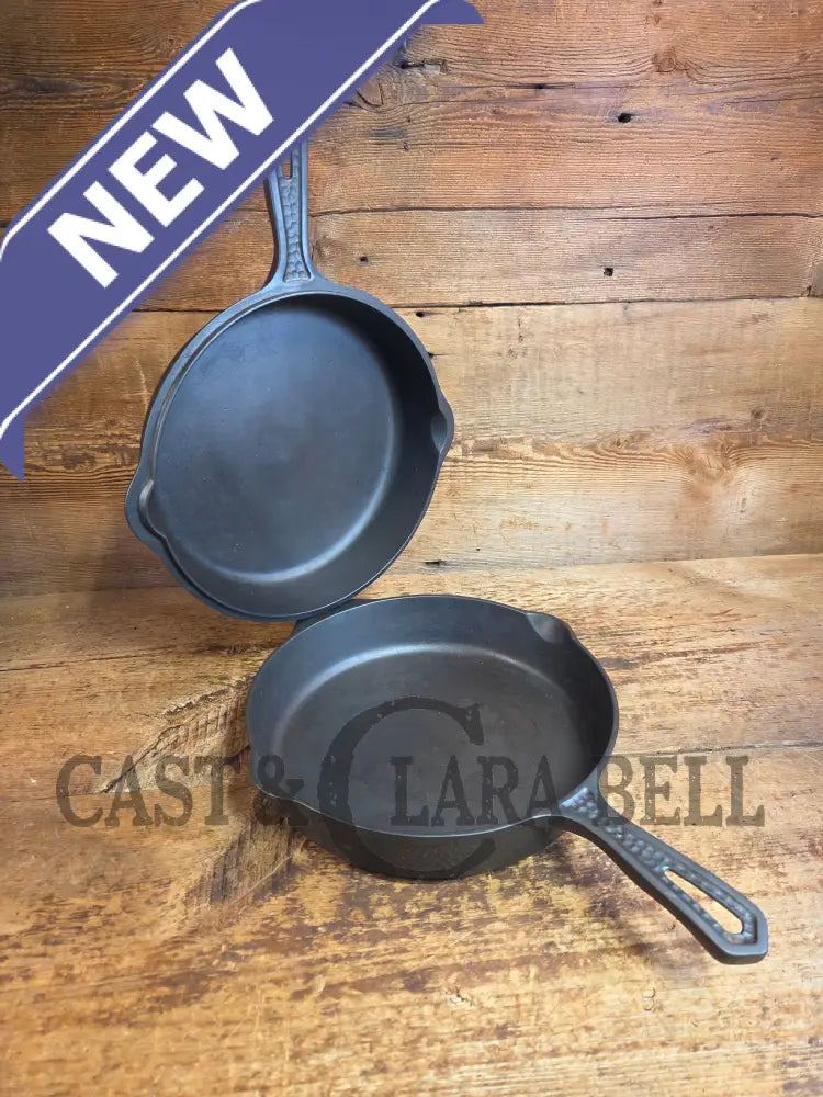 Oh my! Hard to find 1940’s Hammered finish Griswold No. 8 cast iron skillet 2008 with matching hinged skillet top 2040