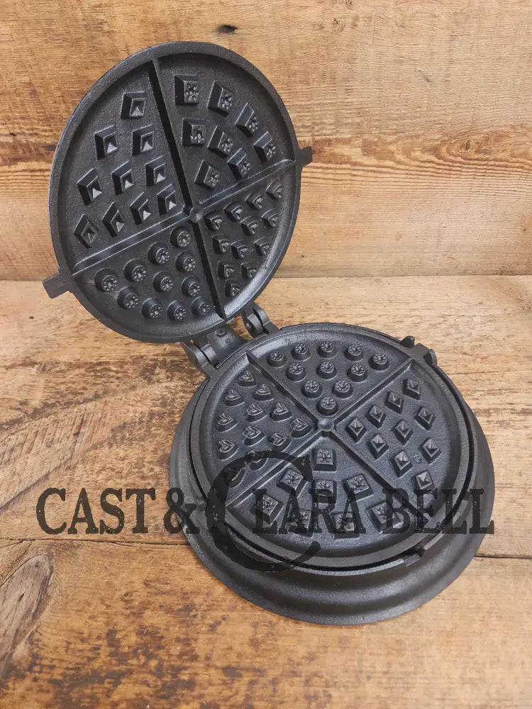 Oh MY! Late 1800’s J. Savery and Sons 8/9 Antique Waffle iron New York. Look at the waffle pattern! Hard to find #2