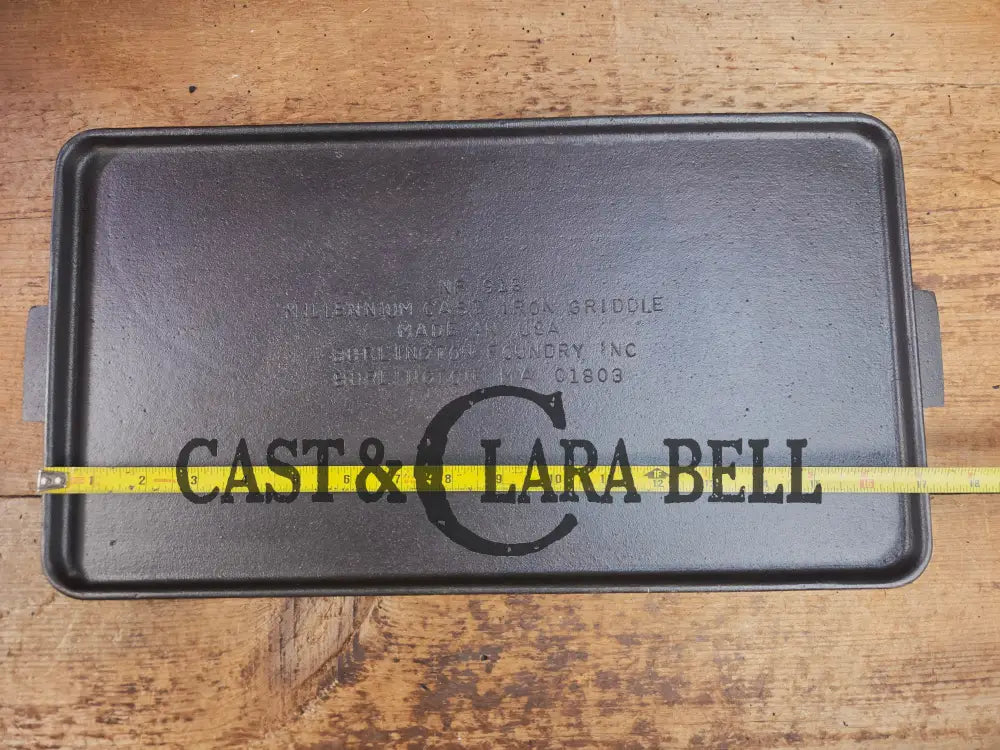 Only 100 made! Unique and rare #8 Double Sided βMillennium Cast Iron Griddleβ by Burlington Foundry in Burlington MA