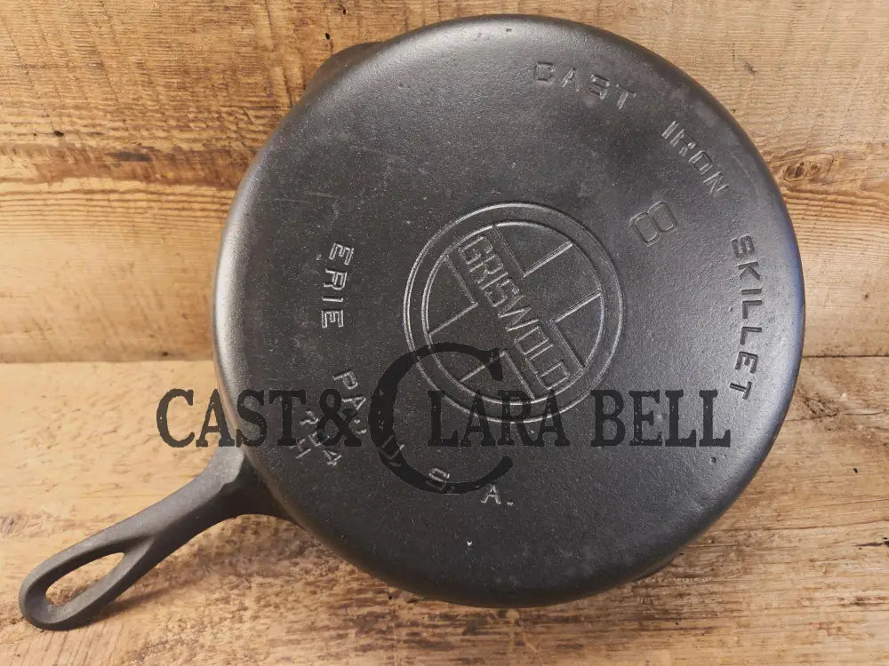 Our Best seller! 1930’s Griswold #8 Cast Iron Skillet with Large Block Logo 704 H Skillet