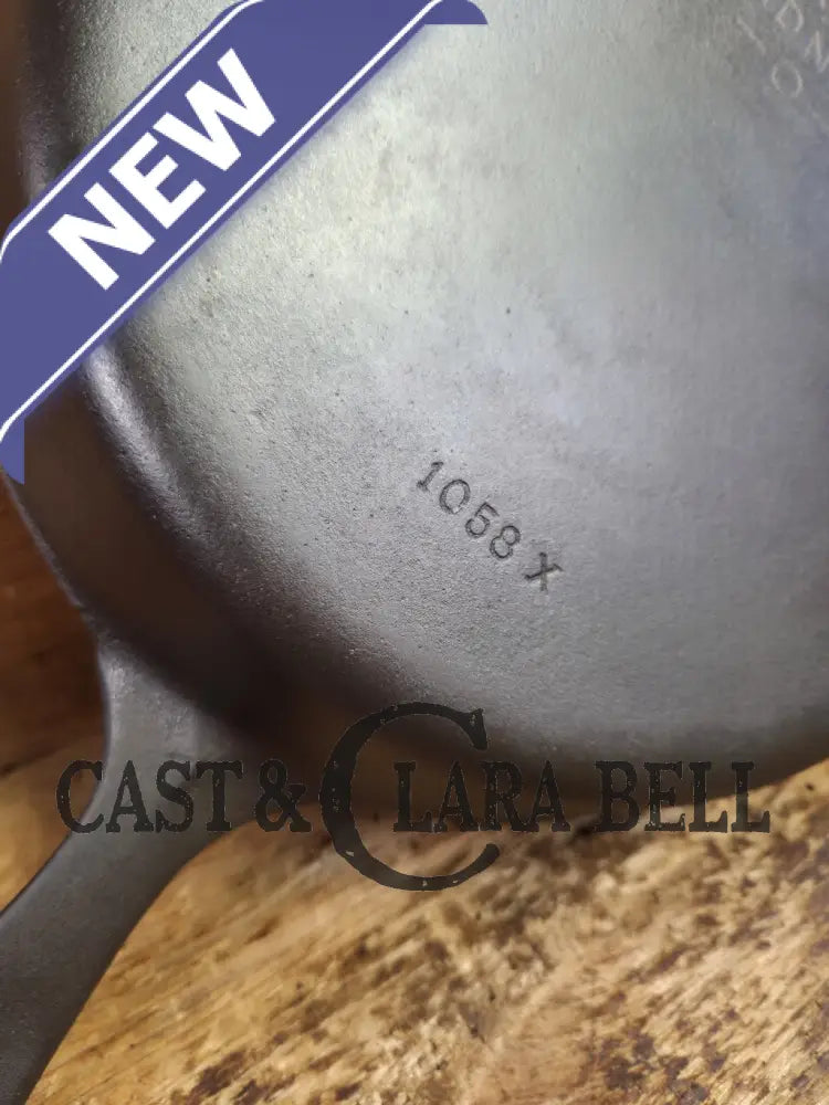 Our Best Seller! 1930âs Wagner Ware #8 Cast Iron Skillet with Stylized Logo 1058 X Skillet