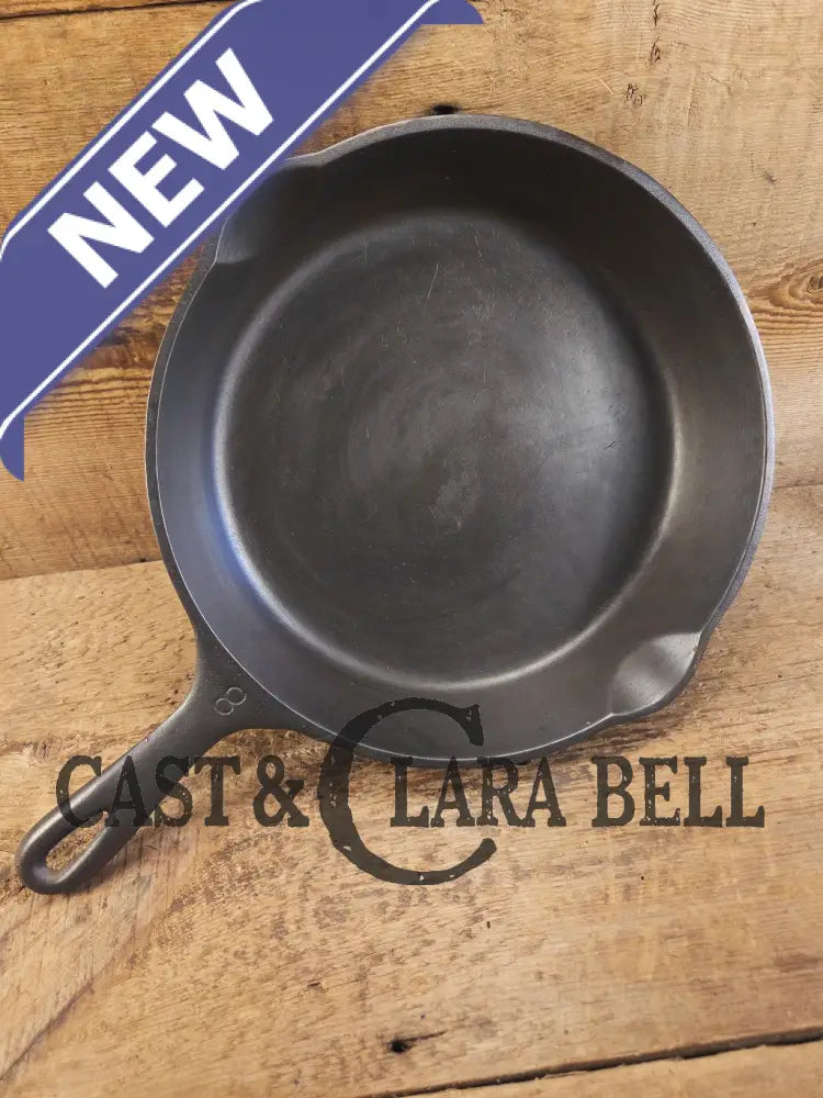 Our best seller! 1930’s Wagner Ware #8 Cast Iron Skillet with Stylized Logo and Smooth Bottom 1058 F Skillet