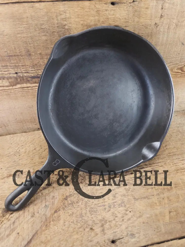 Best Seller! 1930’s Wagner Ware Sidney -O- #8 Skillet with Smooth Bottom 1058 I. Restored and Ready to Use! Skillet