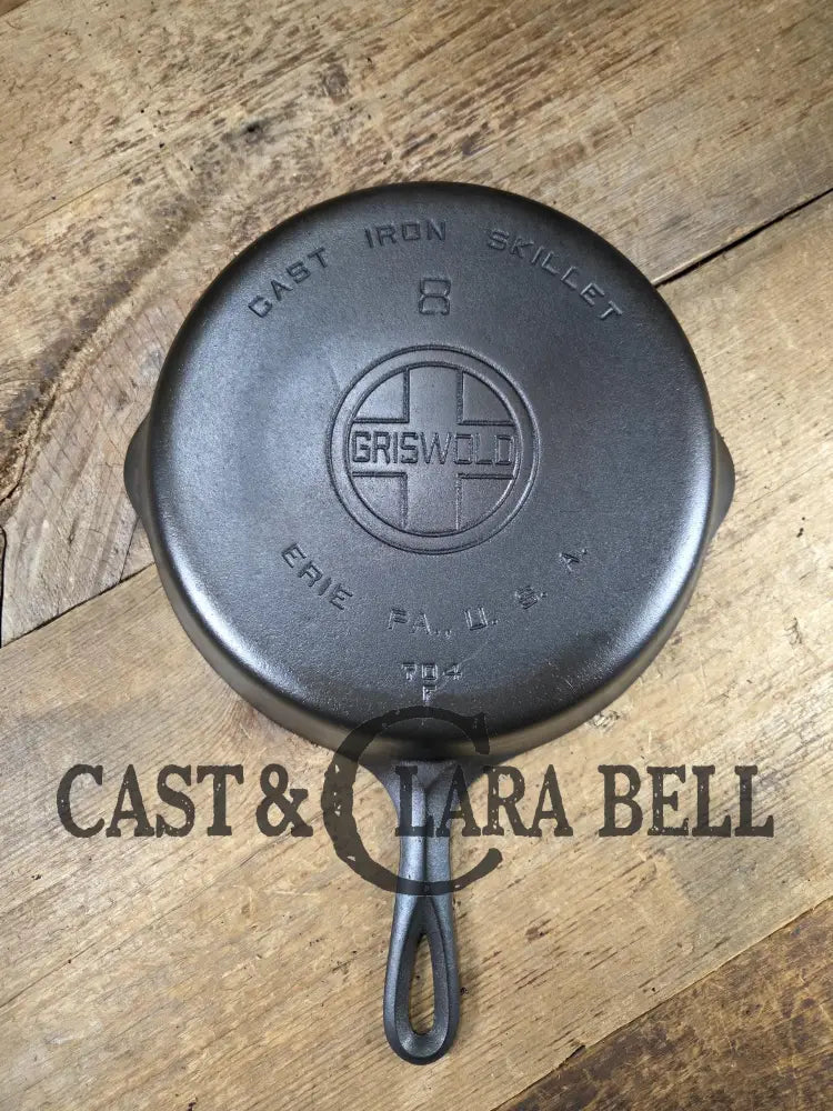 Our best seller. The Classic! 1930’s Griswold #8 Cast Iron Skillet with Large Block Logo 704 T Skillet