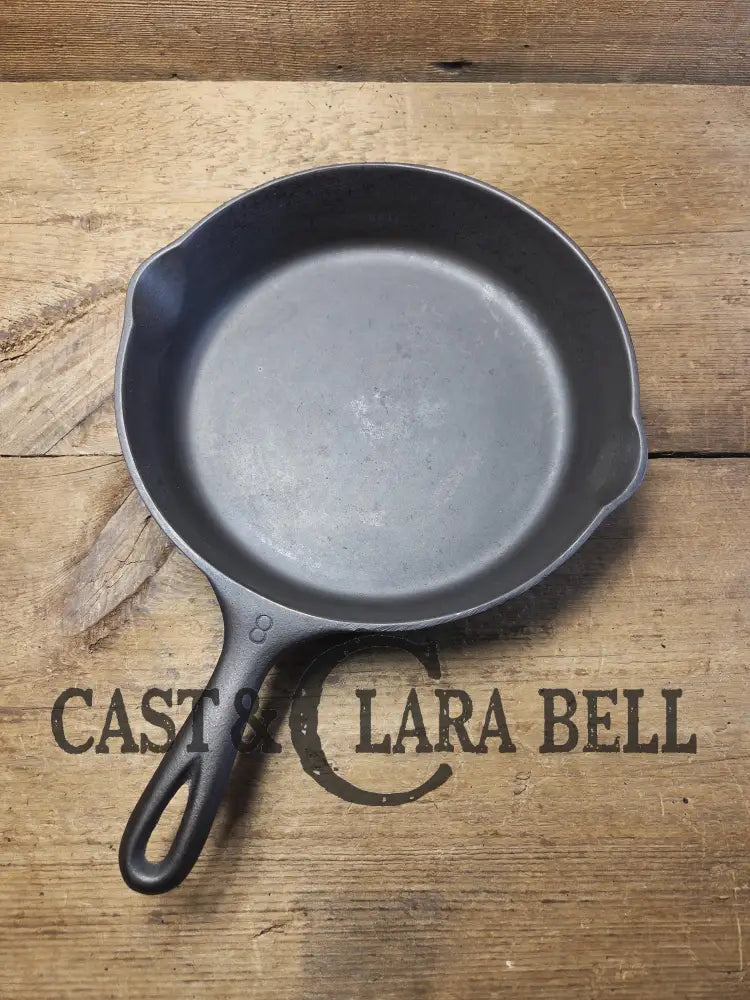 The Classic! Wagner Ware Sidney -O- #8 Skillet with Stylized Logo and Smooth Bottom 1058 O SC24 Skillet