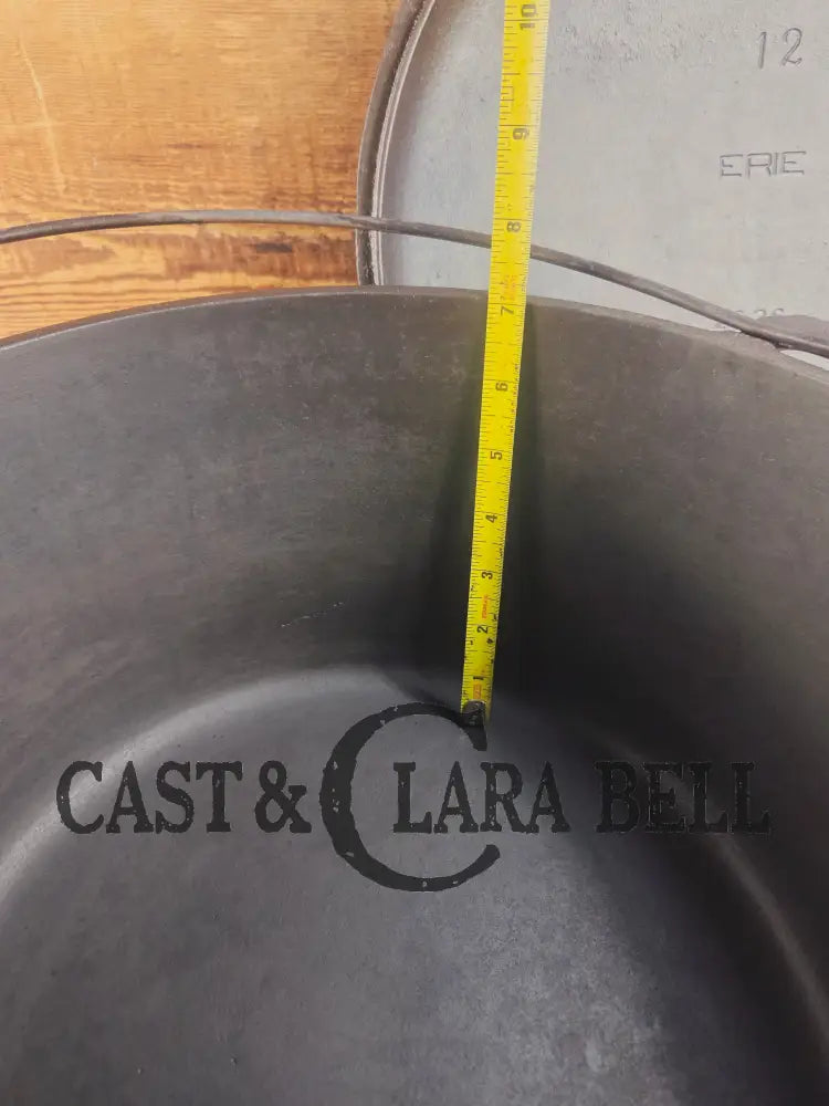 Phenomenal! Very rare 1910βs Griswold Size #11 (2634) Dutch Oven with Slant Logo and (2636) Lid. One you donβt see