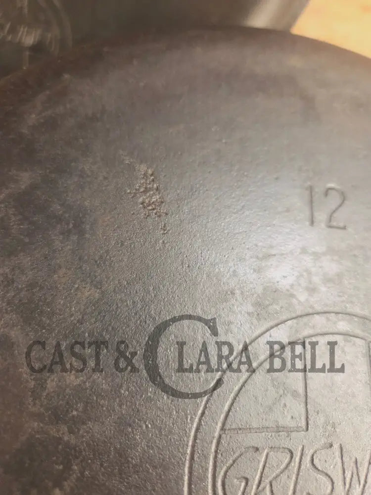 Phenomenal! Very rare 1910’s Griswold Size #11 (2634) Dutch Oven with Slant Logo and (2636) Lid. One you don’t see