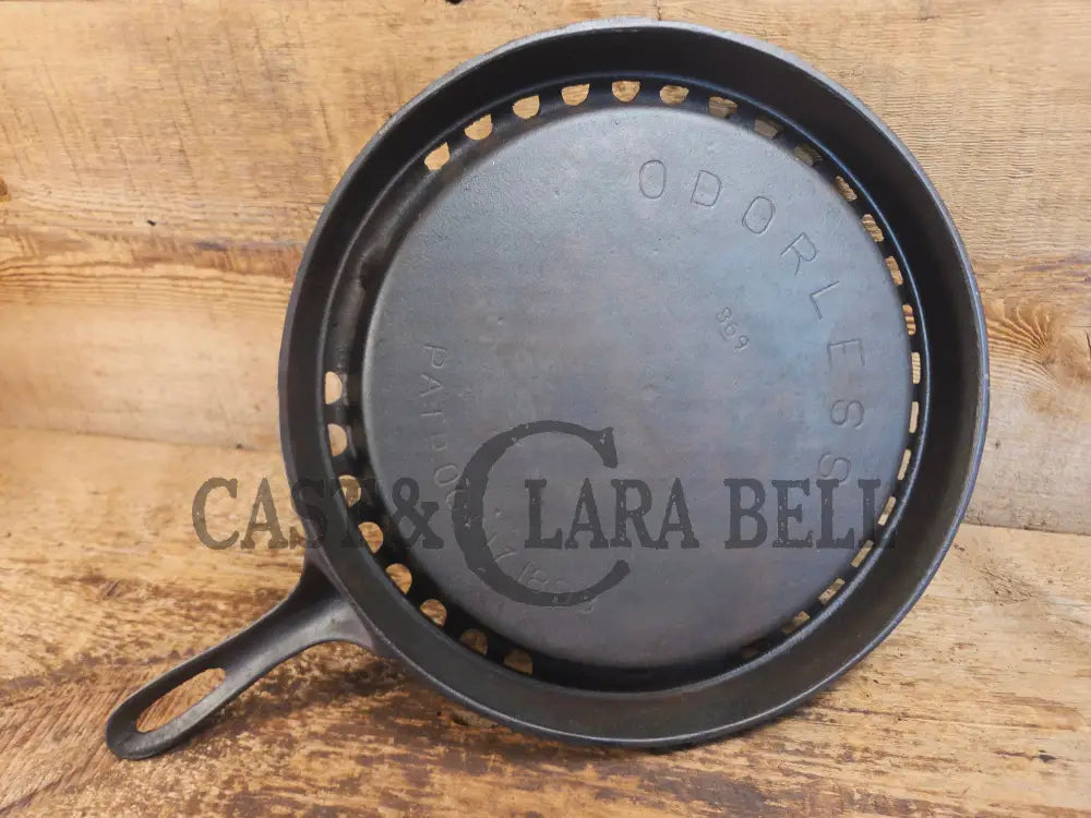 Pretty unique piece! Griswold Odorless skillet 869. Utility Skillet - Skillet