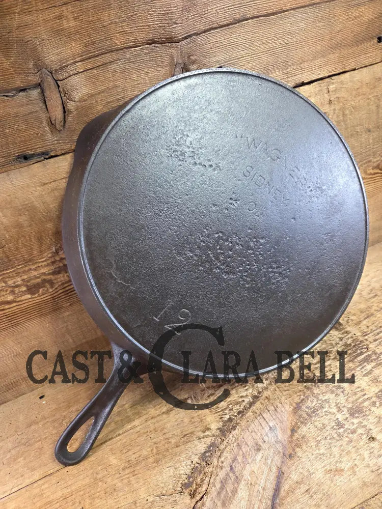 Price to Sell! HUGE 1920’s Wagner Sidney O #12 ’Arc Straight’ Skillet with Heat Ring. Fantastic daily user Skillet