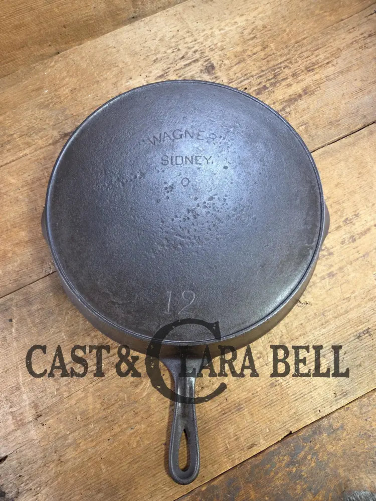Price to Sell! HUGE 1920’s Wagner Sidney O #12 ’Arc Straight’ Skillet with Heat Ring. Fantastic daily user Skillet