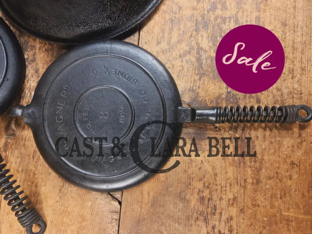 Priced to Sell 1910’s Early Wagner Mfg Co. Sidney O #8 Waffle Iron with Tall Base! - Waffle Iron