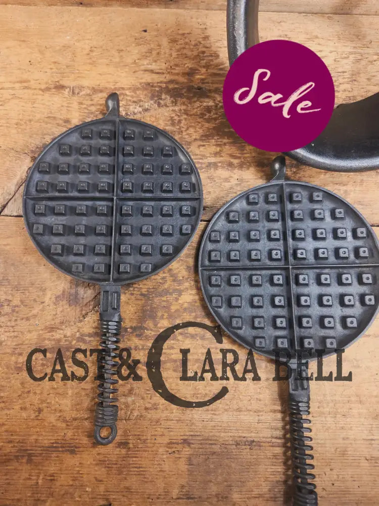 Priced to Sell 1910’s Early Wagner Mfg Co. Sidney O #8 Waffle Iron with Tall Base! - Waffle Iron