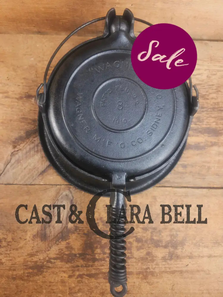 Priced to Sell 1910’s Early Wagner Mfg Co. Sidney O #8 Waffle Iron with Tall Base! - Waffle Iron