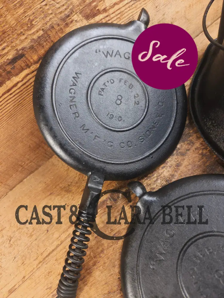 Priced to Sell 1910’s Early Wagner Mfg Co. Sidney O #8 Waffle Iron with Tall Base! - Waffle Iron