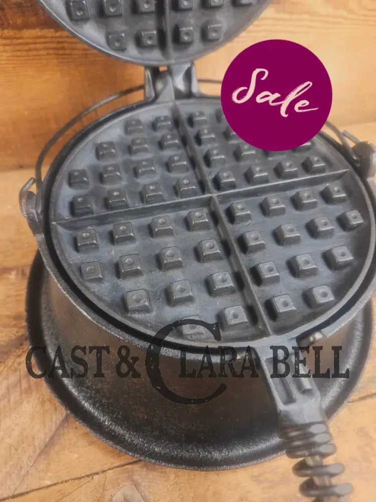 Priced to Sell 1910’s Early Wagner Mfg Co. Sidney O #8 Waffle Iron with Tall Base! - Waffle Iron