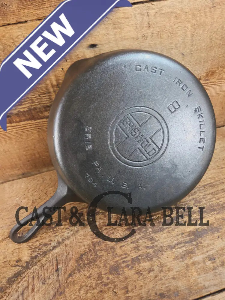 Priced To Sell! 1920βs Griswold #8 Skillet with Large Block Logo and Smooth Bottom 704 Skillet
