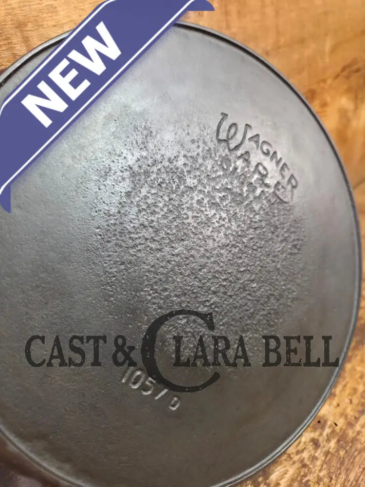 Priced to Sell! 1924 Wagner made National / WagnerWare dual logo #7 Center logo cast iron skillet with Heat Ring 1057 D