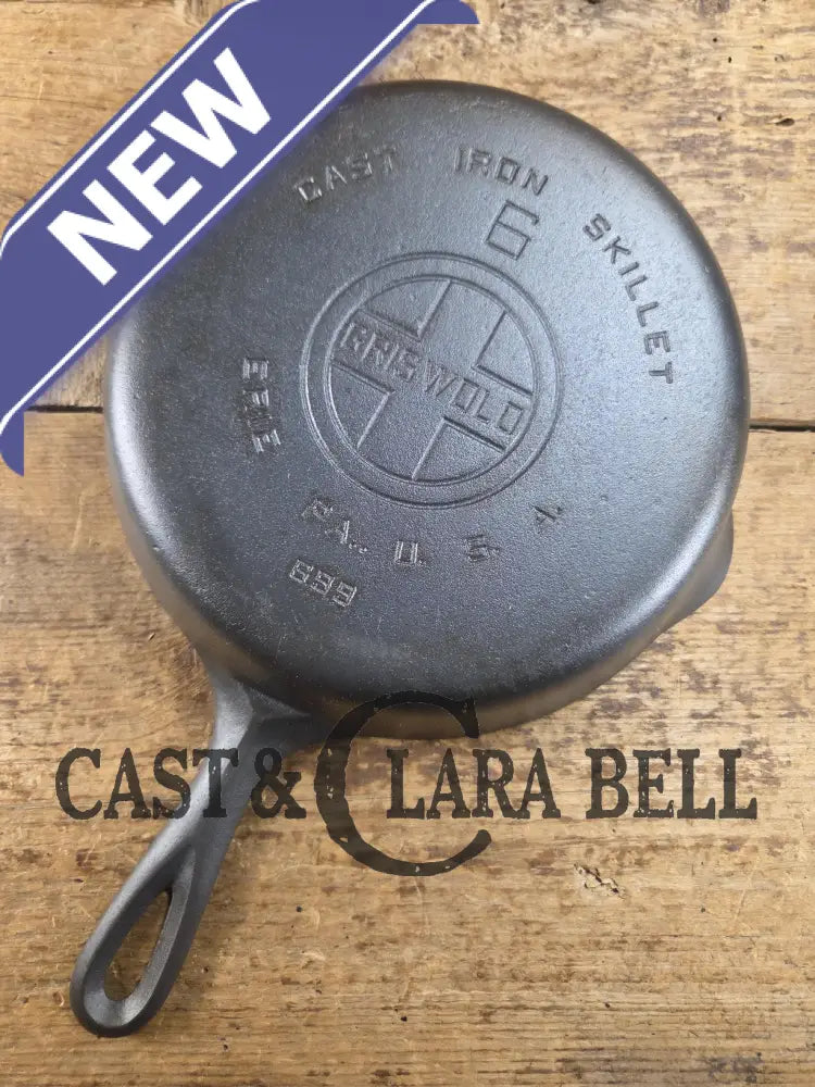 Priced to Sell! 1930’s Griswold #6 Cast Iron Skillet with Large Block Logo 699 Skillet