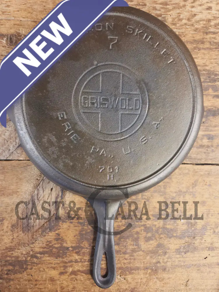 Priced to sell! 1930βs Griswold #7 Skillet w Large Block Logo Heat Ring 701 E. See description SC24 - Skillet