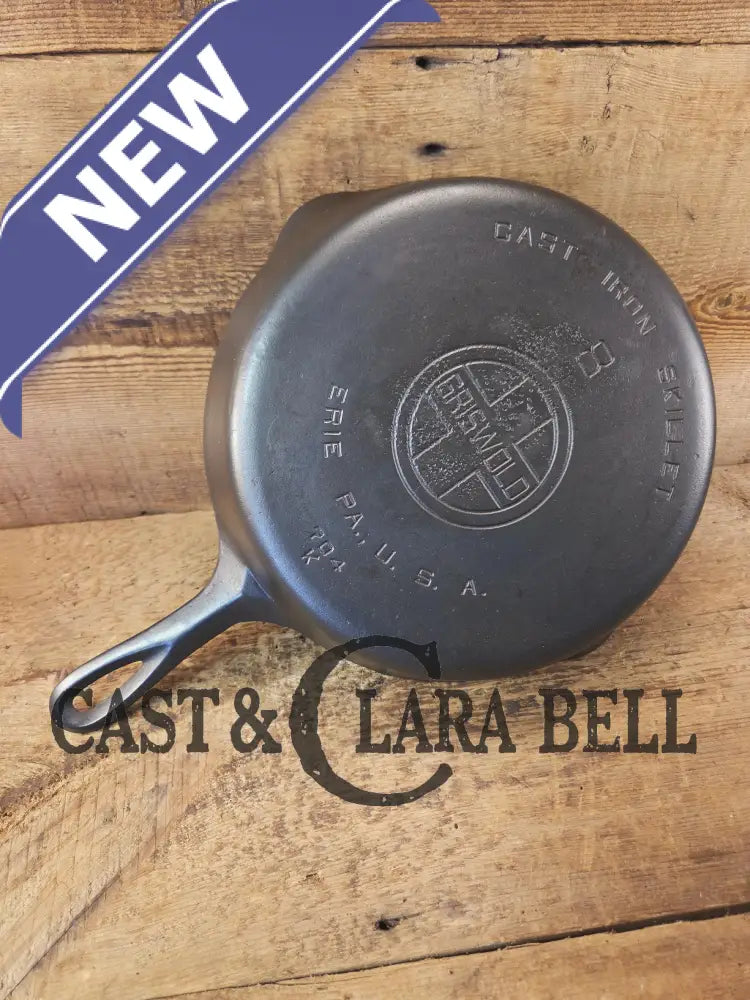 Priced to Sell! 1930’s Griswold #8 Cast Iron Skillet with Large Block Logo 704 K. Fully restored and ready to go Skillet