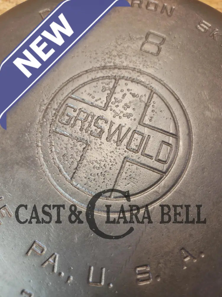 Priced to Sell! 1930’s Griswold #8 Cast Iron Skillet with Large Block Logo 704 K. Fully restored and ready to go Skillet