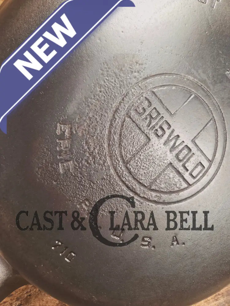 Priced to Sell! 1930’s Griswold #9 Skillet with Large Block Logo and Smooth Bottom 710 Skillet