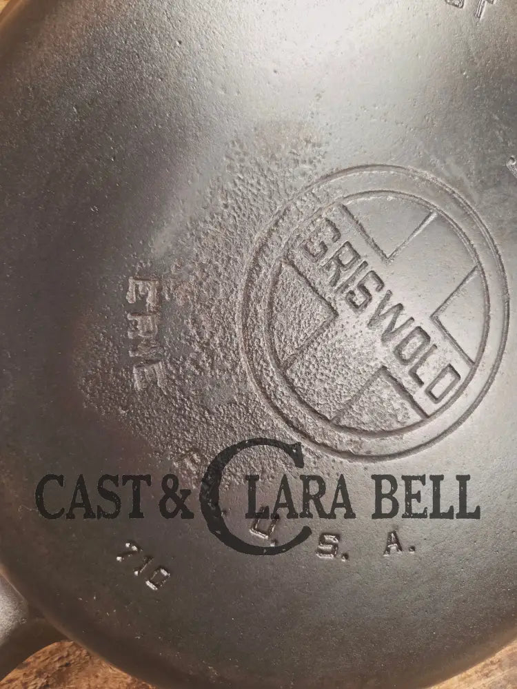 Priced to Sell! 1930’s Griswold #9 Skillet with Large Block Logo and Smooth Bottom 710 Skillet
