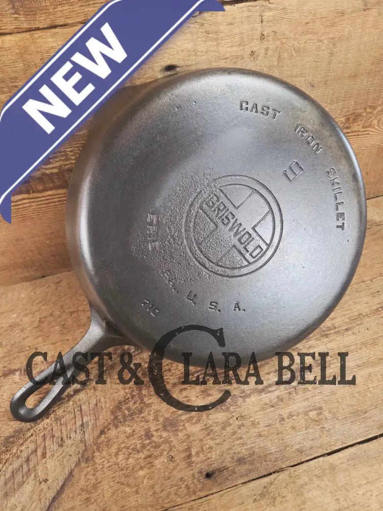 Priced to Sell! 1930’s Griswold #9 Skillet with Large Block Logo and Smooth Bottom 710 Skillet