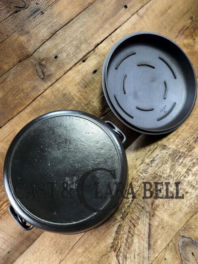 Priced to Sell! 1930’s Married Griswold’s Iron Mountain Lid & Foster #8 Bottom. PERFECT for cabin cooking first dutch