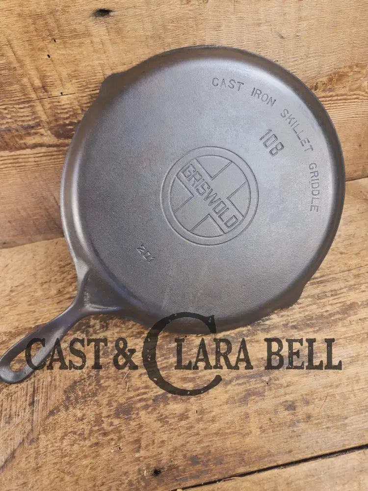 Priced to Sell! 1940βs Griswold #108 Skillet Griddle Large block logo c/n 201. READ Description Skillet