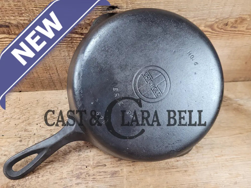 Priced To Sell! 1940’S Griswold #6 Cast Iron Skillet With Small Block Logo And Smooth Bottom 699 L