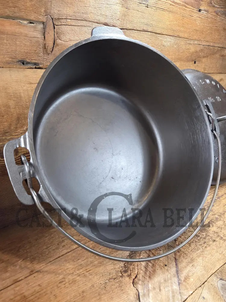 Priced to Sell and HUGE!! 1910βs Griswold Size #10 (835) Dutch Oven with Large Block Logo & (2553 A) Lid. One of the