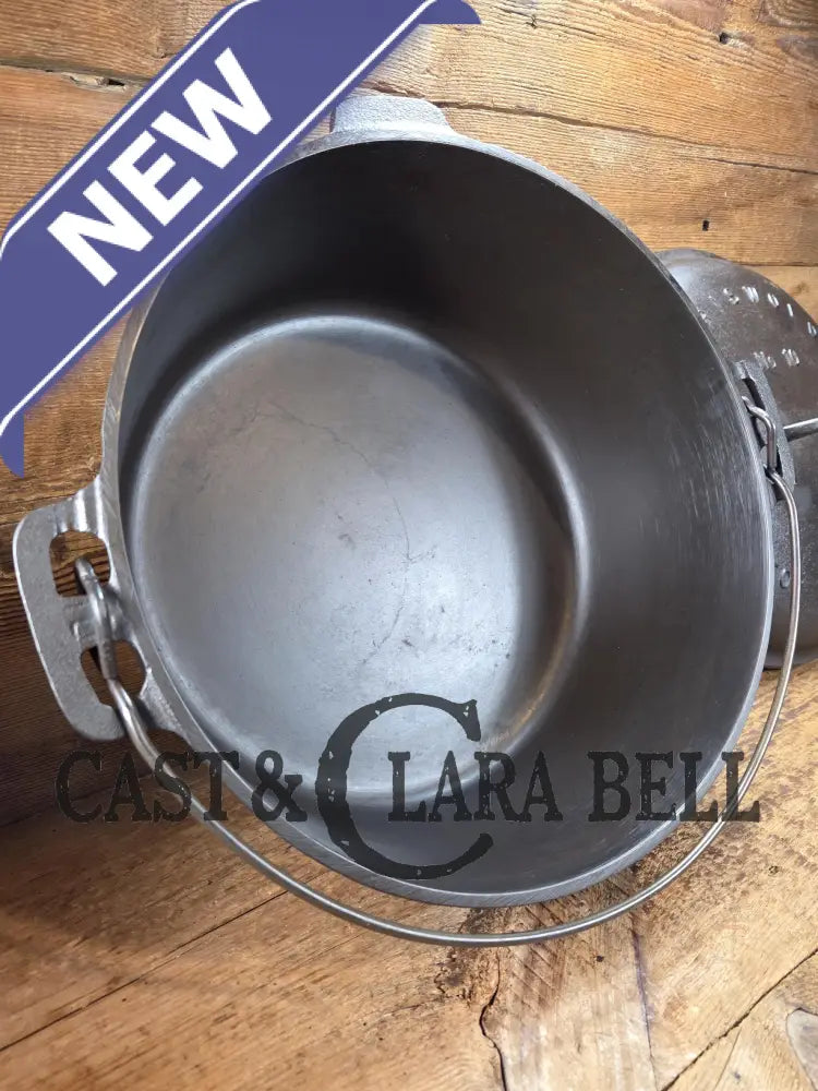 Priced to Sell and HUGE!! 1910’s Griswold Size #10 (835) Dutch Oven with Large Block Logo & (2553 A) Lid. One of the