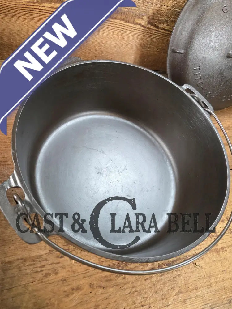 Priced to Sell and HUGE!! 1910’s Griswold Size #10 (835) Dutch Oven with Large Block Logo & (2553 A) Lid. One of the