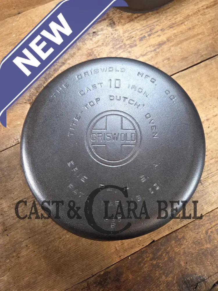 Priced to Sell and HUGE!! 1910’s Griswold Size #10 (835) Dutch Oven with Large Block Logo & (2553 A) Lid. One of the