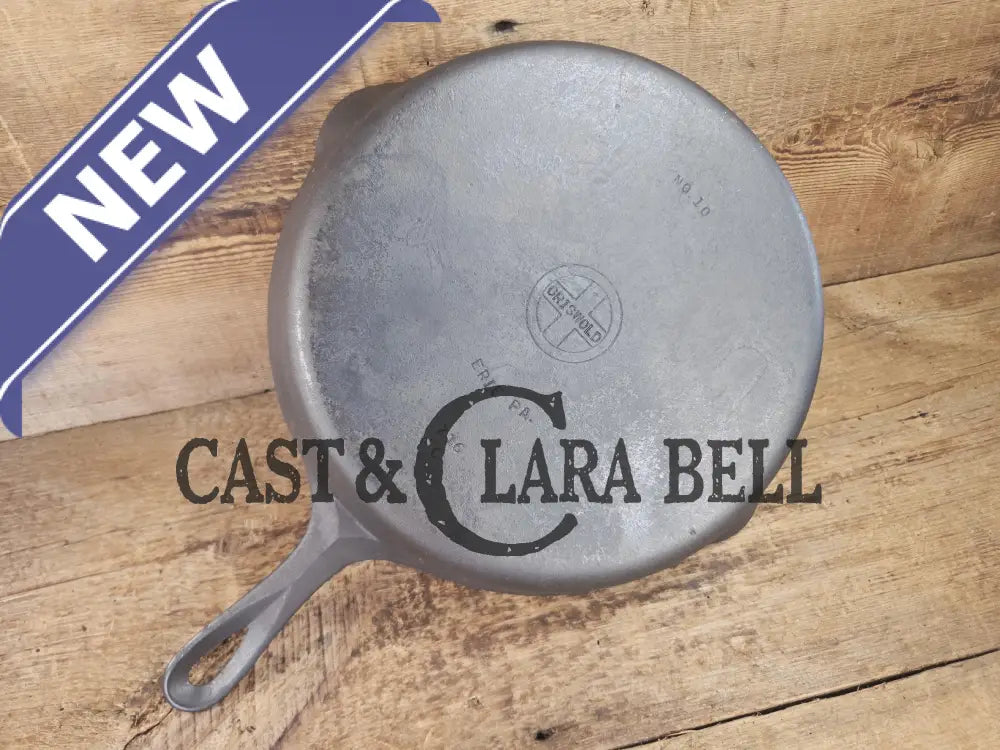 Priced to Sell! Big 1940’s Griswold #10 Skillet Small Block Logo Smooth bottom 716 C. See description for details SC24