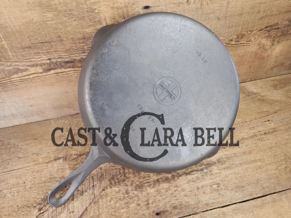 Priced to Sell! Big 1940’s Griswold #10 Skillet Small Block Logo Smooth bottom 716 C. See description for details SC24