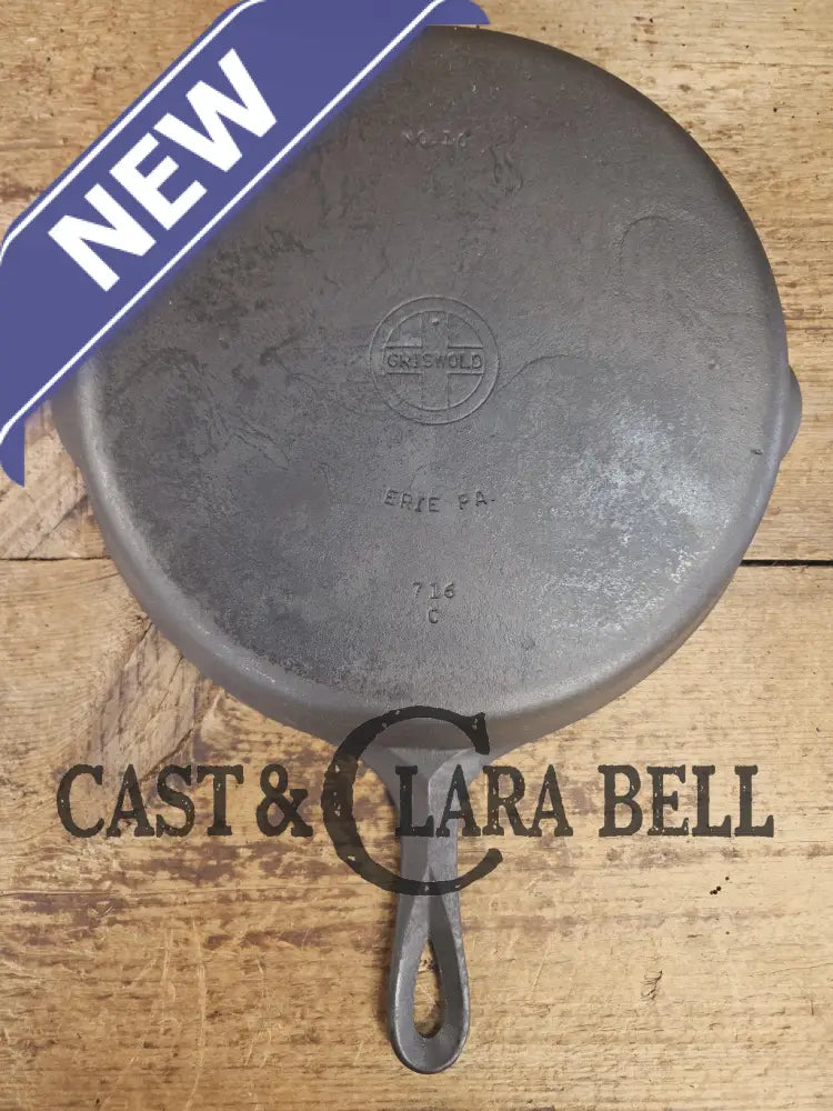 Priced to Sell! Big 1940’s Griswold #10 Skillet Small Block Logo Smooth bottom 716 C. See description for details SC24