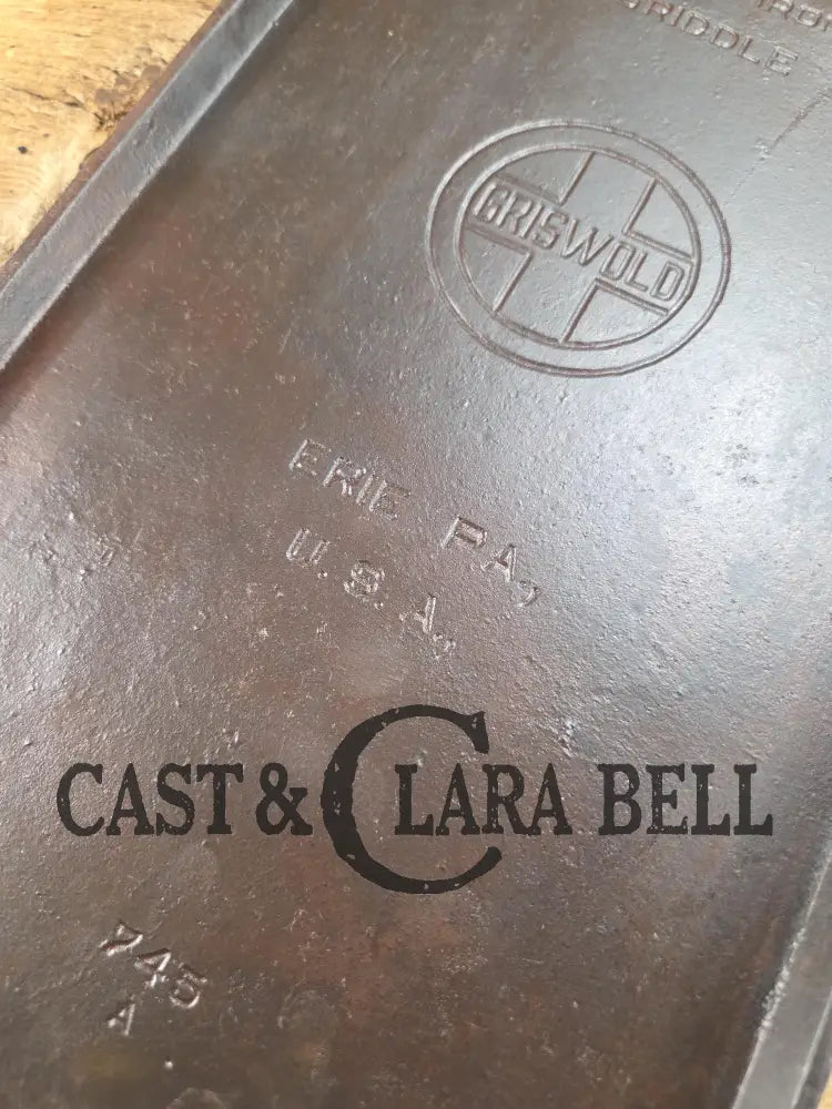 Priced to Sell! Early 1900’s hard to find Griswold Long Griddle with Block Logo EPU 745 A. Perfect for pancakes and