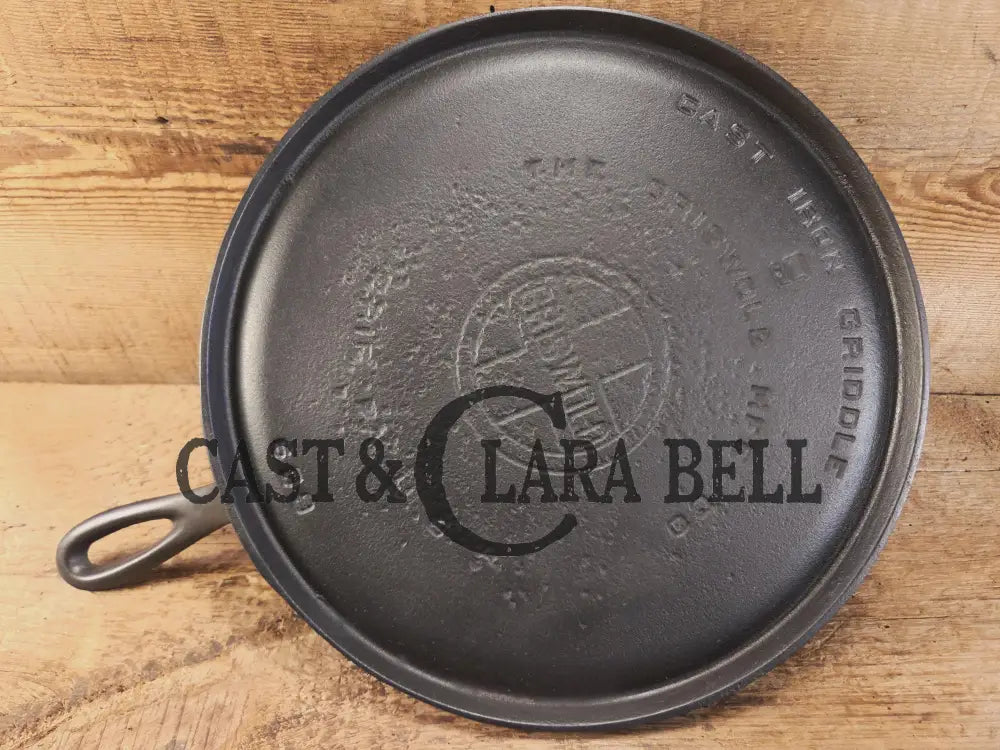 Priced to Sell! Great Campfire griddle. Griswold #9 Round Cast Iron Griddle Large Block 609 Griddle
