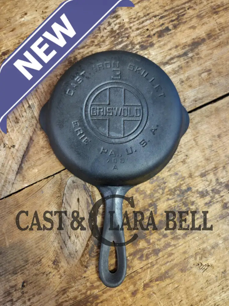 Priced to Sell!! Griswold #3 Skillet with Large Block Logo and Smooth Bottom 709 A Skillet