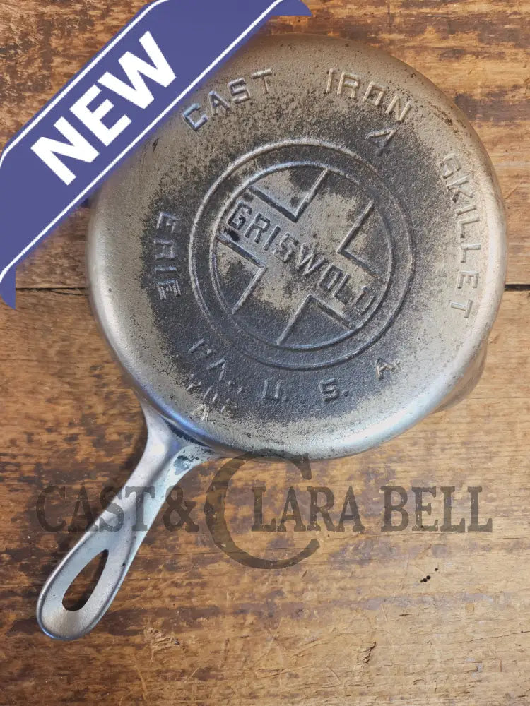 Priced To Sell! Griswold #4 Cast Iron Skillet with Large Block Logo 702 A - Skillet