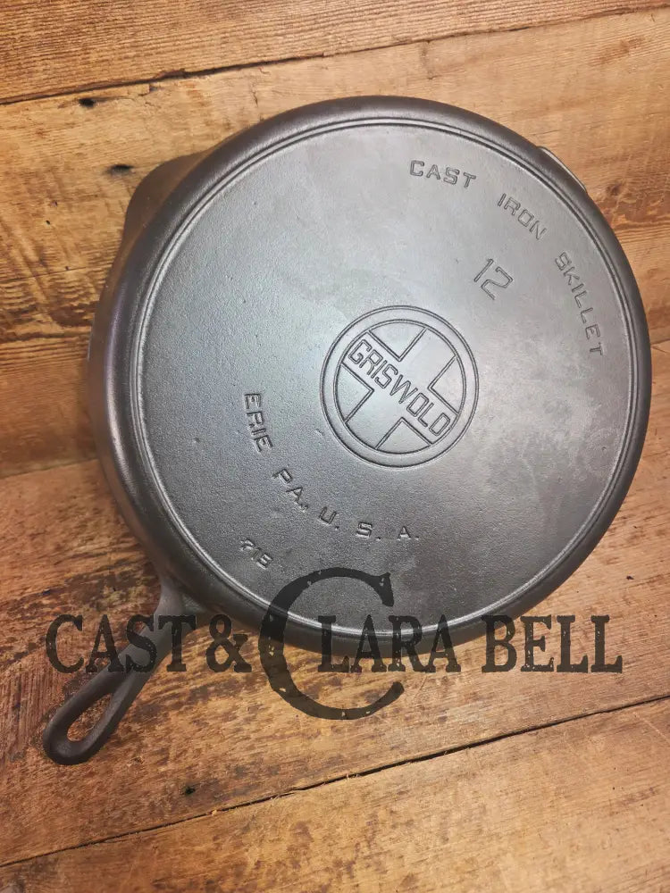 Priced to Sell! Huge 1920’s Griswold No. 12 Skillet with Block Logo 719. Perfect bacon skillet Skillet
